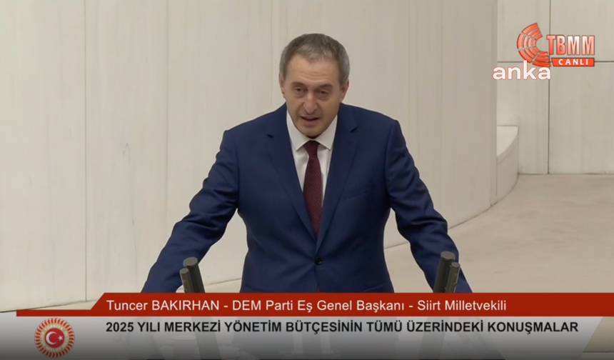 Tuncer Bakırhan: "Çözümü Türklerle Kürtlerin ortak geçmişinde ve geleceği birlikte inşa kararlılığında bulmalıyız"