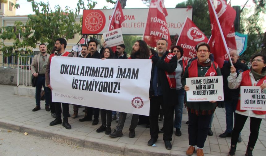 İzmir'de TİP'ten okullara din görevlisi atanmasına protesto