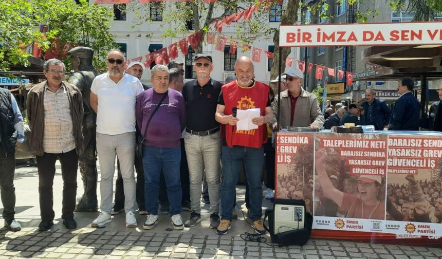 EMEP’ten “Barajsız Sendika, Yasaksız Grev, Güvenceli İş” kampanyası