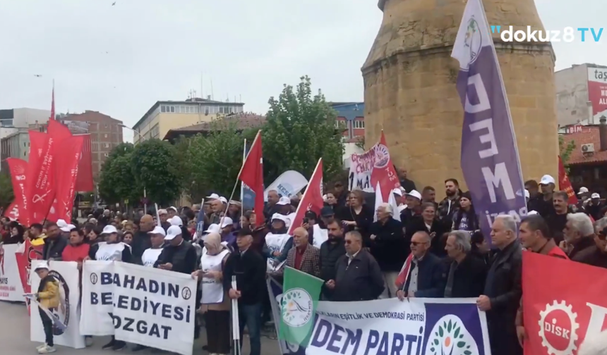 Çorum'da emekçiler 1 Mayıs için sokağa çıktı