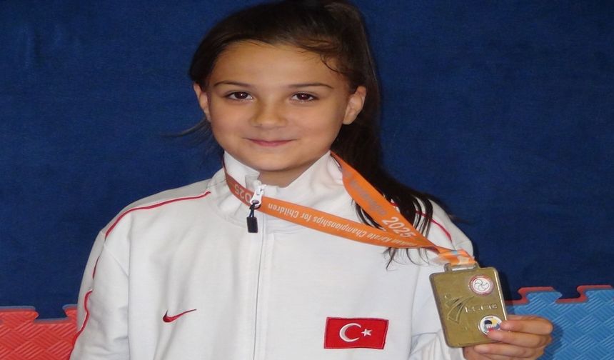 Şanlıurfalı 10 yaşındaki karateci Arin Vefa, Balkan şampiyonu oldu
