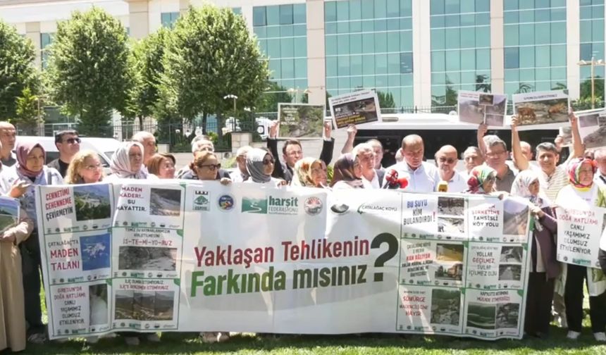 Giresunlular, maden sahalarına karşı Çevre Bakanlığı önünde: Geleceğimizi kurtarmak için buradayız