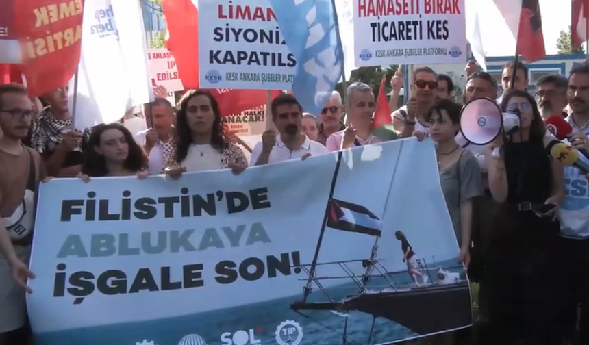 ABD Büyükelçiliği önünde Gazze eylemi: Barbarlığa iktidar da ortaktır