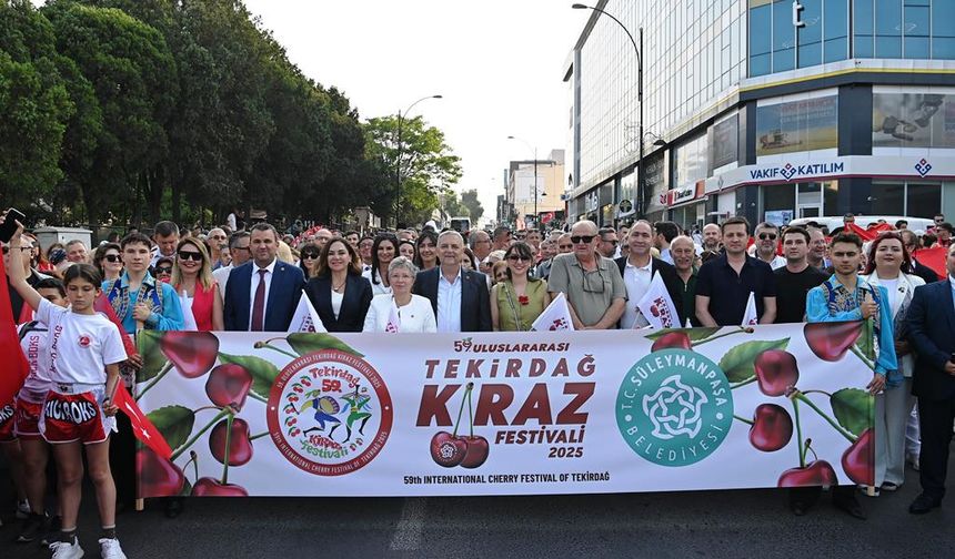 59. Uluslararası Tekirdağ Kiraz Festivali coşkuyla başladı