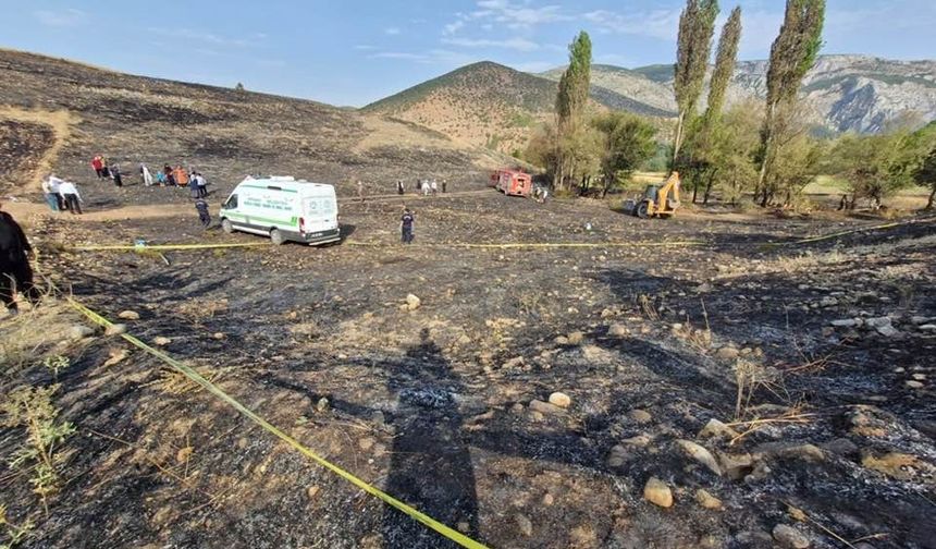 Çorum'da anız yangını can aldı