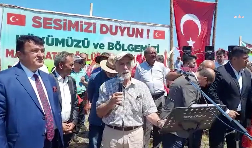 Sivas Çandır köyünde yapılmak istenen siyanür havuzuna karşı protesto