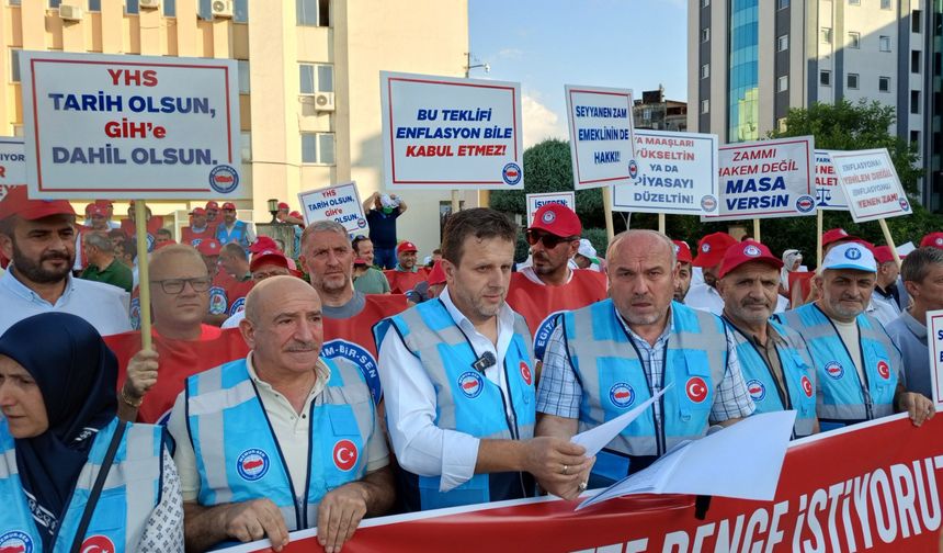 Erdoğan'ın memleketinde Memur Sen'den zam teklifine protesto