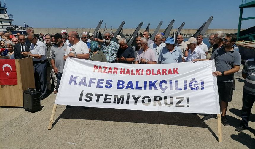 Rize'de halk kafes tipi çiftlikleri projesine karşı eylem