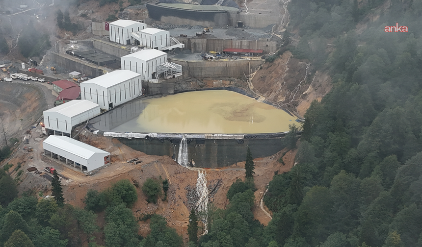 Giresun'da maden atık havuzu taştı: Sular toprağa ve dereye karıştı