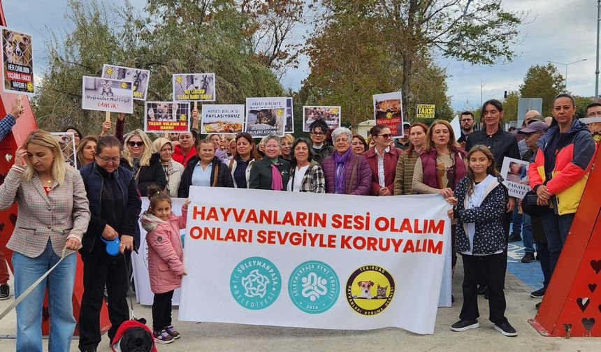 Tekirdağ’da hayvan hakları için ses yükseldi