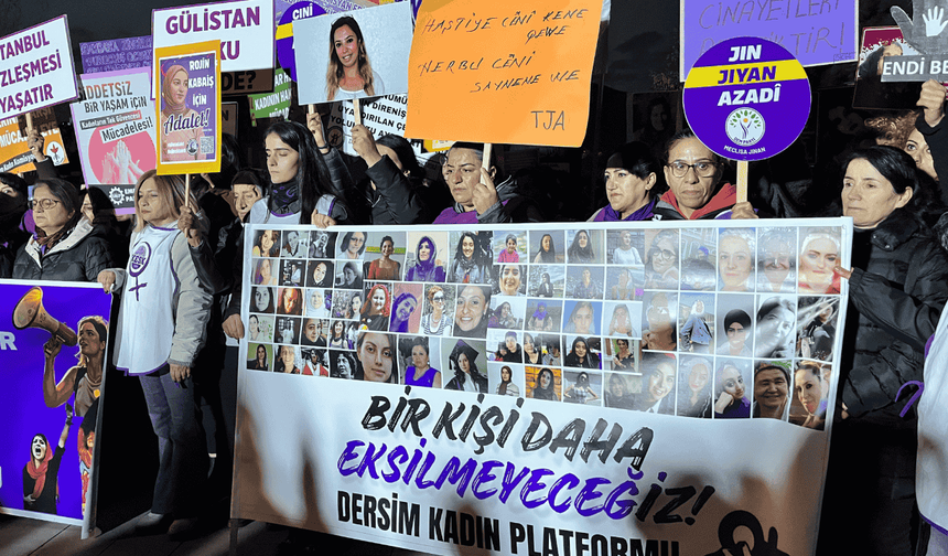 Tunceli'de kadınlar sokağa indi: Gülistan Doku nerede, Rojin için adalet!