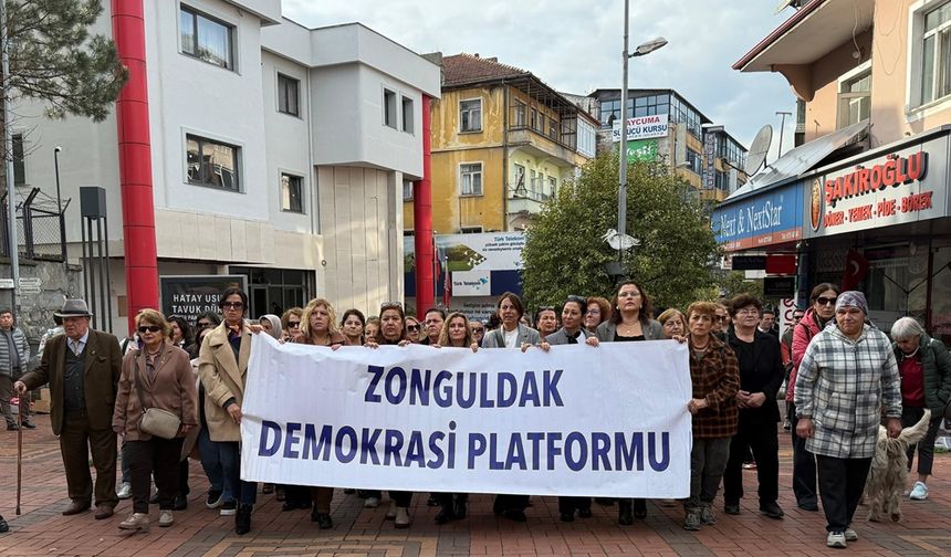 Zonguldak'ta kadın cinayetleri ve çocuk istismarı yürüyüşle protesto edildi