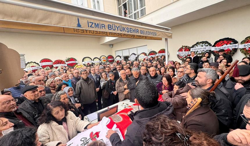 Eski İHD İzmir Şubesi Eş Başkanı avukat Ali Aydın son yolculuğuna uğurlandı