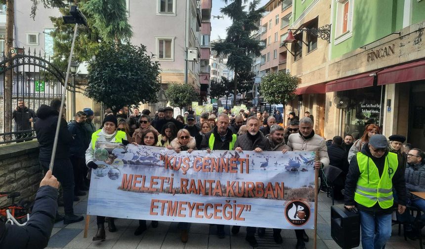 ORÇEV, Ordu Büyükşehir Belediyesi'nin Melet Havzası’nı imara açmasına karşı 8'inci kez protesto yürüyüşü düzenledi