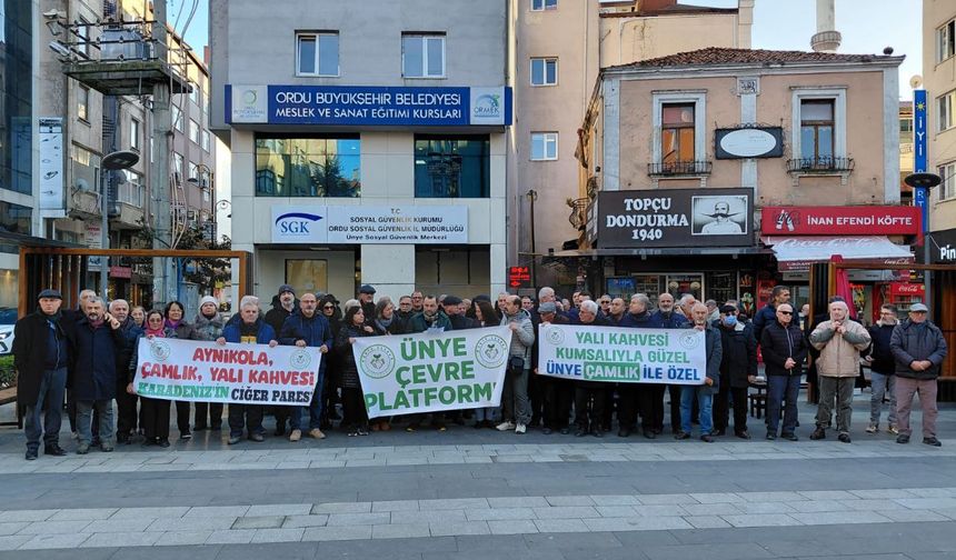 Ünye Çevre Platformu: Yalı kumsalı kıyıdır, kıyılar betonlaştırılamaz