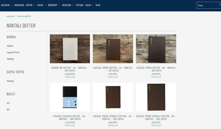 Galen Leather Co. Noktalı Defter Koleksiyonu