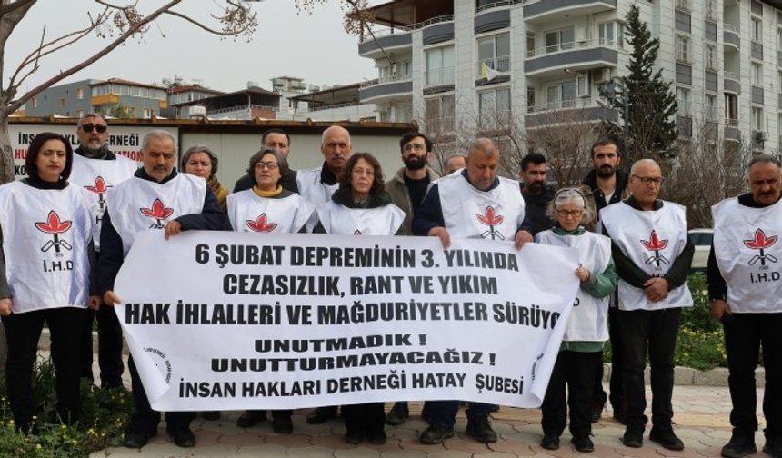 İHD: Depremde yıkımın sorumlularına yönelik cezasızlık sonlandırılsın