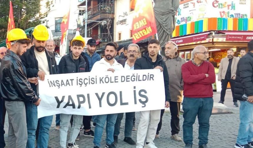 Antalya’da Emlak Konut ve TOKİ çalışanı inşaat işçilerinin eylemi 4’üncü günde sürüyor
