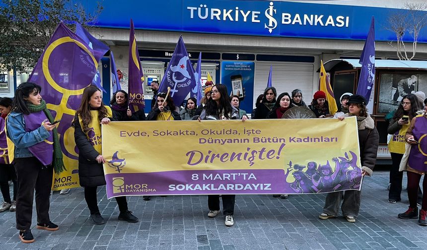 İzmir’de Mor Dayanışma üyelerinden 8 Mart çağrısı: Haklarımız ve hayatlarımız için sesimizi yükseltiyoruz