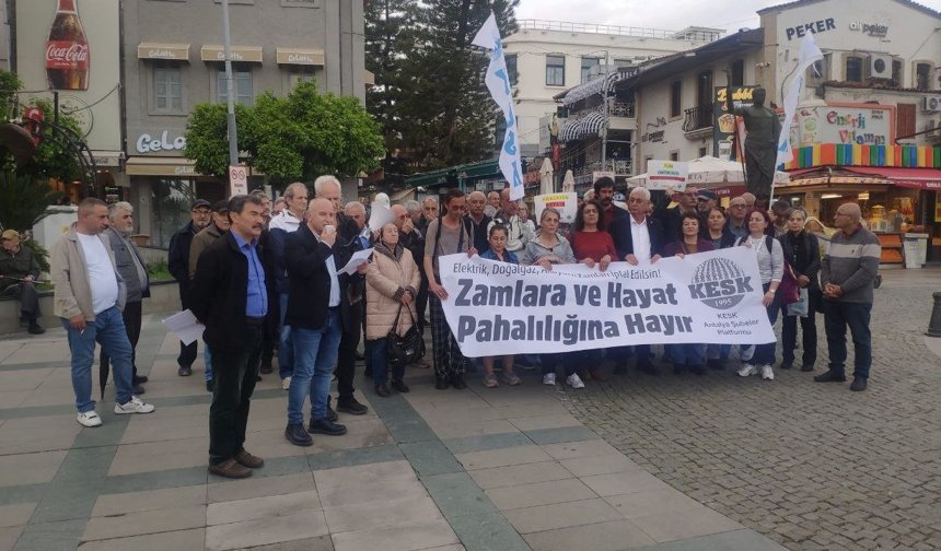 Antalya’da elektrik ve doğalgaz zamlarına tepki: Zamlar geri çekilsin