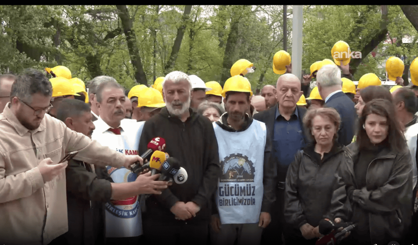 Doruk Madencilik işçileri Kurtuluş Parkı’nda: Aksu, Kıdemlerimizi bugünkü faiz oranlarıyla versinler, çekip gideriz