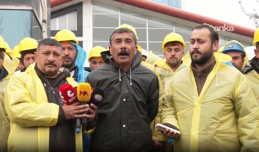 Doruk Madencilik işçileri Yıldızlar SSS Holding önünde: Bir an önce bu meseleyi çözsünler, işçilerin haklarını versinler