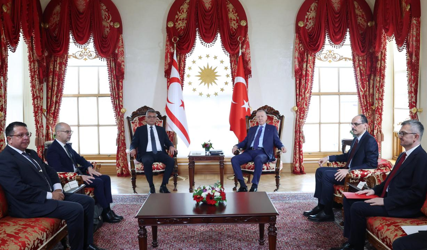 Erdoğan KKTC Cumhurbaşkanı Erhürman ile görüştü