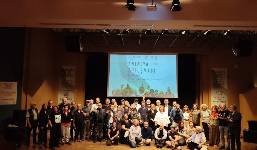 Halkların İklim Zirvesi Antalya ilk buluşmasını gerçekleştirdi: Buradayız, güçlüyüz, 1 Mayıs’ta HİZ Korteji’ndeyiz!