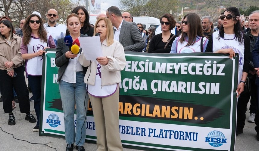 KESK Tunceli'de Gülistan Doku ve şüpheli kadın ölümleri için yürüdü
