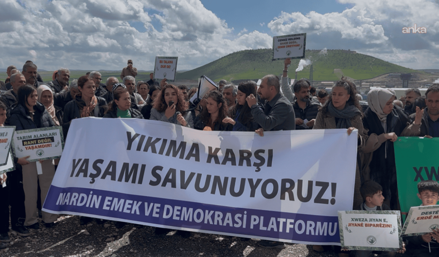 Mardin Emek ve Demokrasi Platformu’ndan Eti Bakır’a karşı protesto: Doğa talan ediliyor