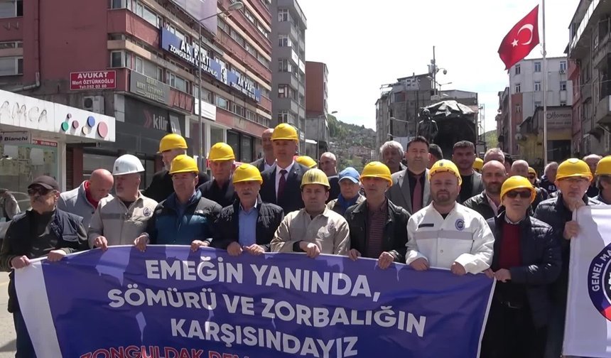 Zonguldak'ta Doruk Madencilik işçilerine destek