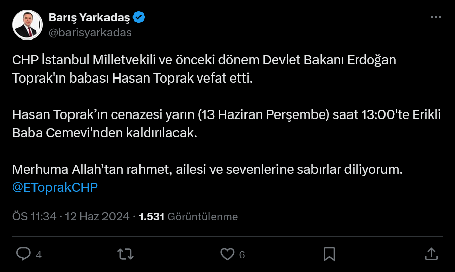 Yarkadaş'ın paylaşımı