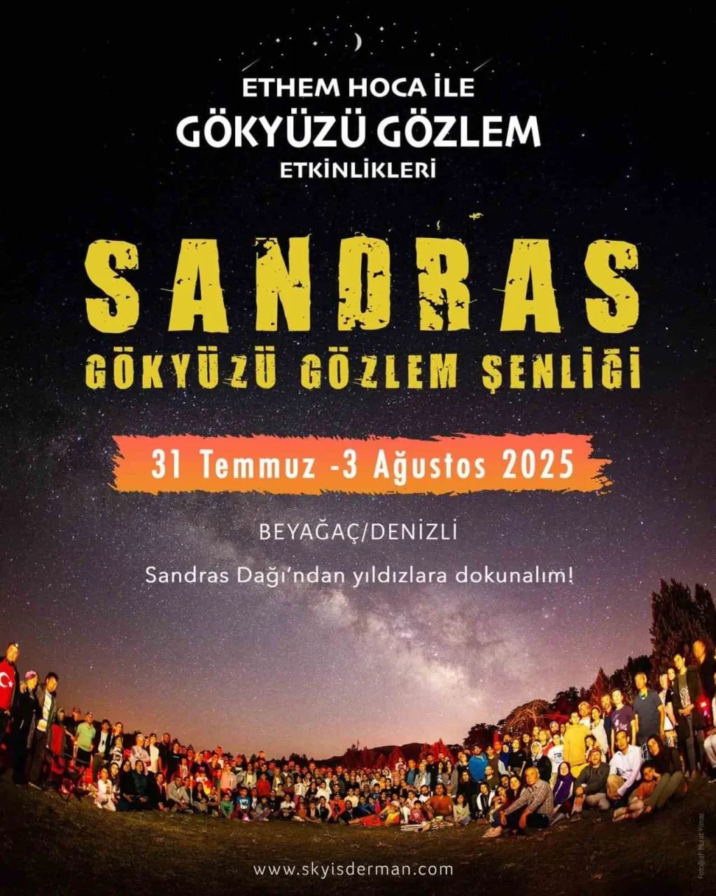 Sandras Dağı Beyağaç-Topuklu Yaylası Ethem Hoca ile Gökyüzü Gözlem Etkinliği