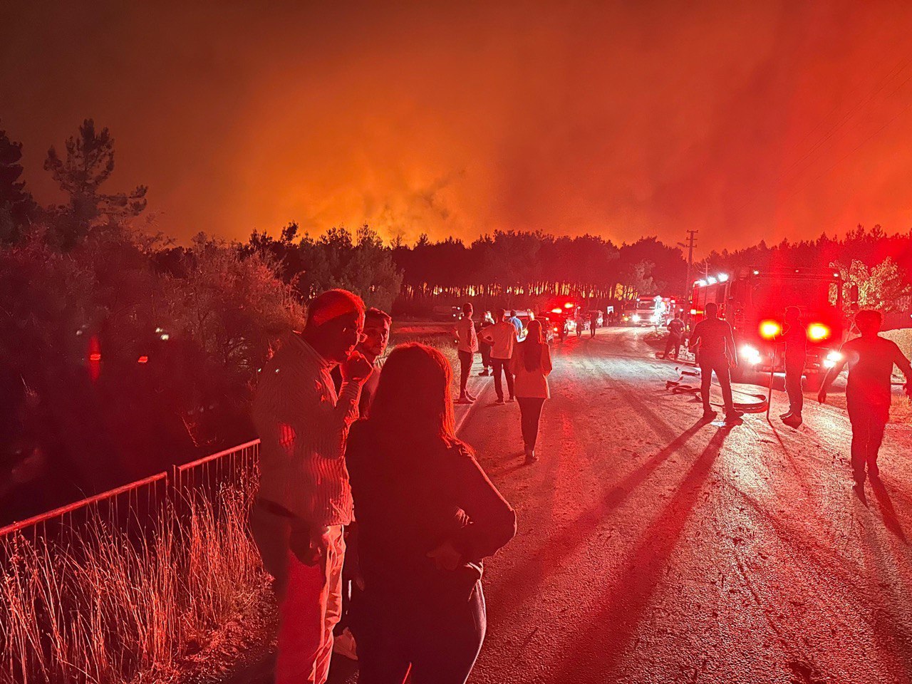Sevda Erdan Kılıç yangın bölgesinde