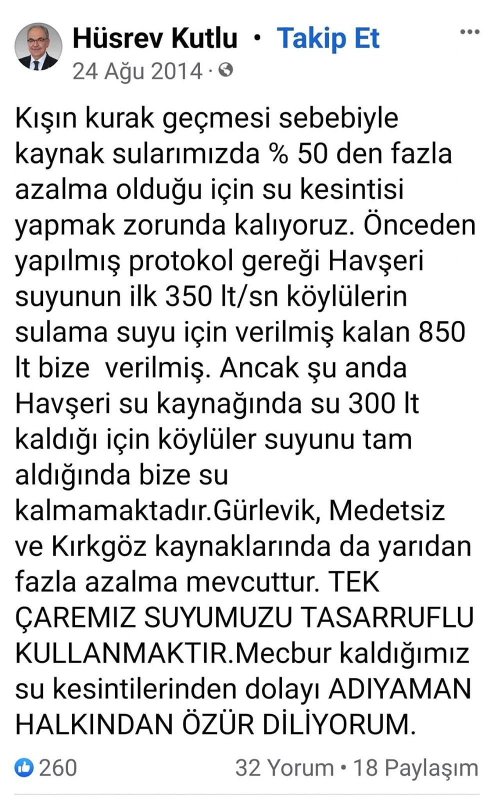 Hüsrer Kutlu açıklama