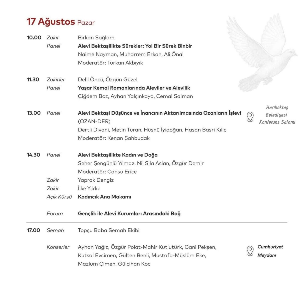 Hacı Bektaş Veli Program Içeriği 17 Ağustos