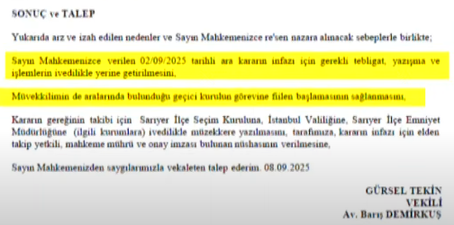 Gursel Tekin Mahkeme 1