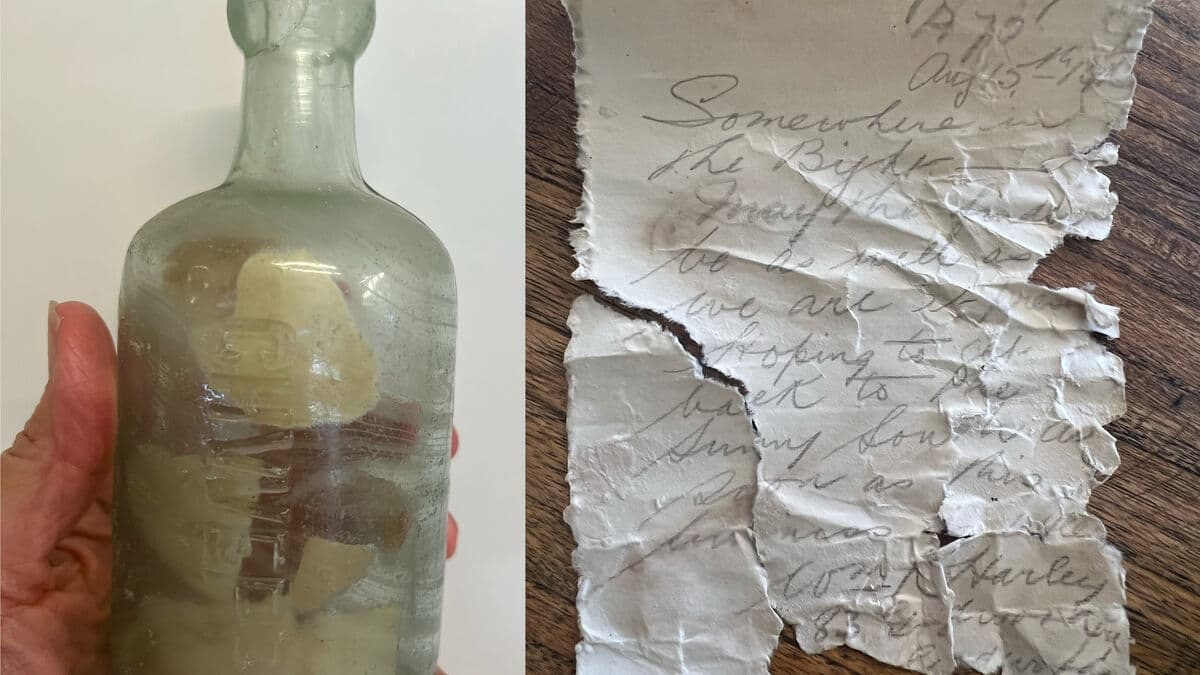Birinci Dünya Savaşı'na Katılan Iki Askerin Cam Şişede Denize Bıraktığı Mektuplar Avustralya Kıyısında Bulundu