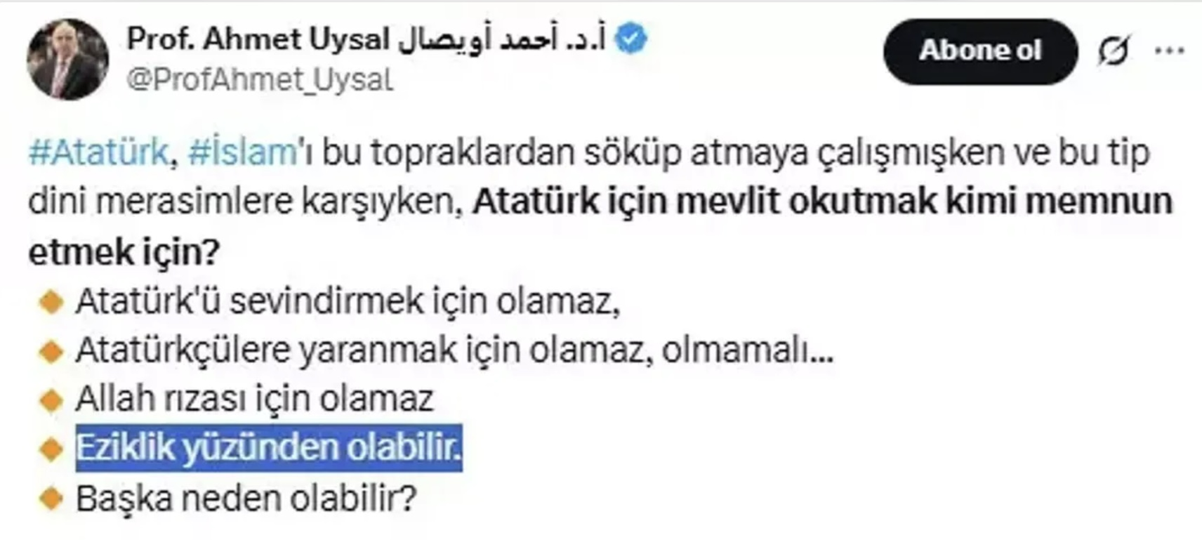 Rektörün Paylaşımı