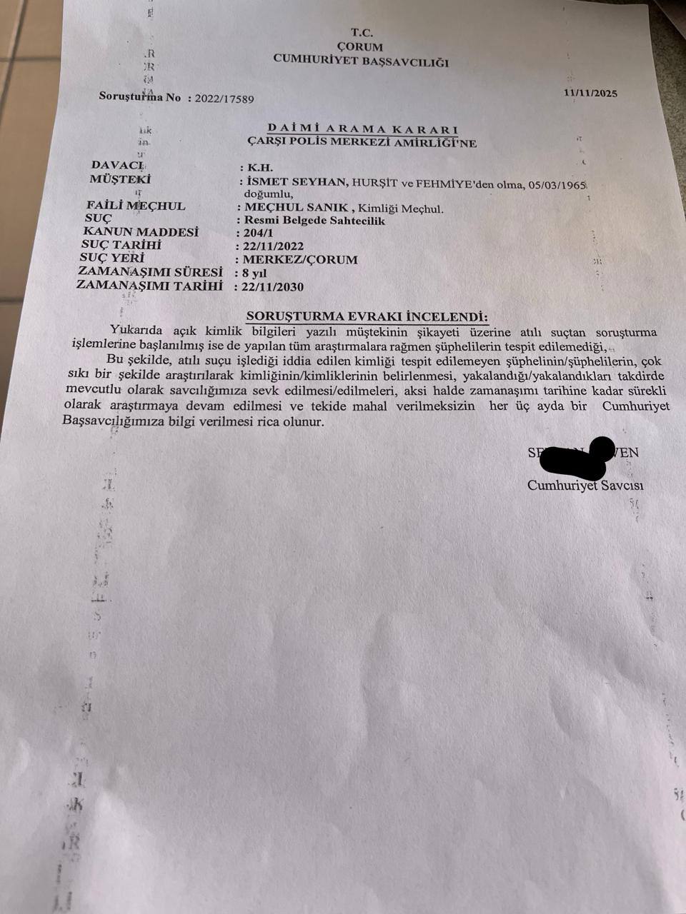 Savcılıktan Polis Merkezine